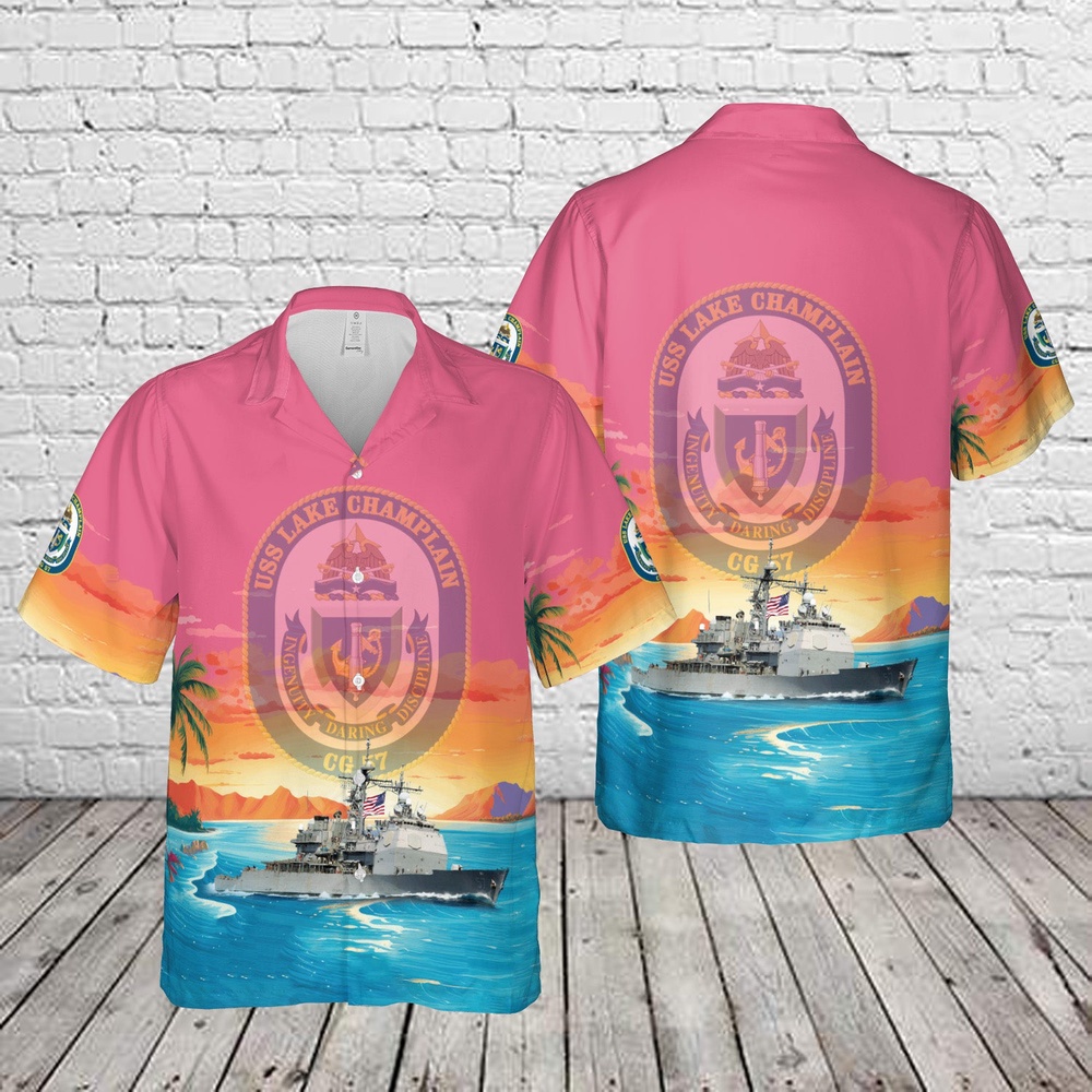Us Navy Hawaiian Shirt US Navy USS Lake Champlain CG 57 Ticonderoga class guided missile cruiser Hawaiian Shirt Military Hawaiian Shirt 1 eynoqv.jpg Us Navy Hawaiian Shirt US Navy USS Lake Champlain CG 57 Ticonderoga class guided missile cruiser Hawaiian Shirt Military Hawaiian Shirt 1 eynoqv.jpg