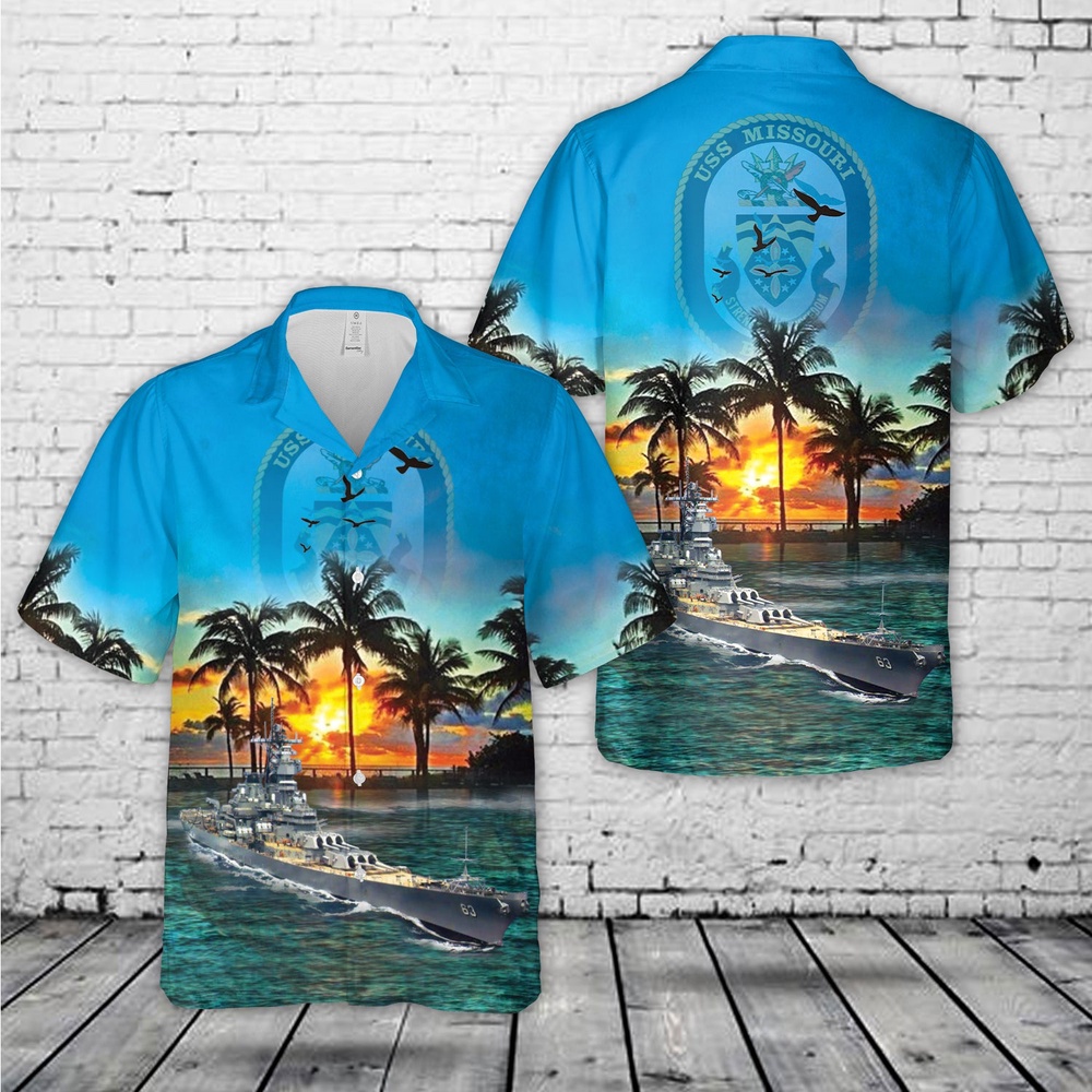 Us Navy Hawaiian Shirt US Navy USS Missouri BB 63 Hawaiian Shirt Military Hawaiian Shirt 1 xigcka.jpg