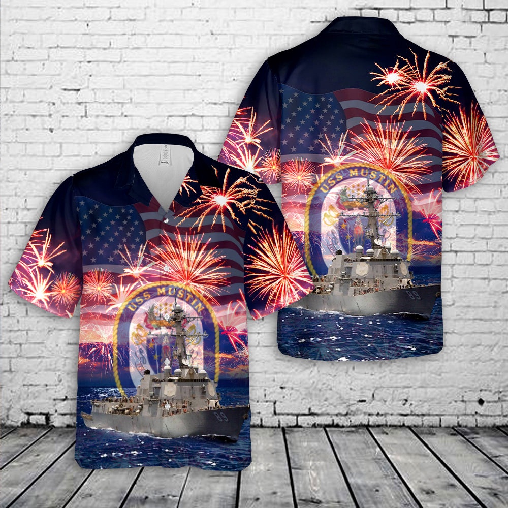 Us Navy Hawaiian Shirt US Navy USS Mustin DDG 89 Toujours L Audace 4th Of July Hawaiian Shirt Military Hawaiian Shirt 1 rphau4.jpg Us Navy Hawaiian Shirt US Navy USS Mustin DDG 89 Toujours L Audace 4th Of July Hawaiian Shirt Military Hawaiian Shirt 1 rphau4.jpg