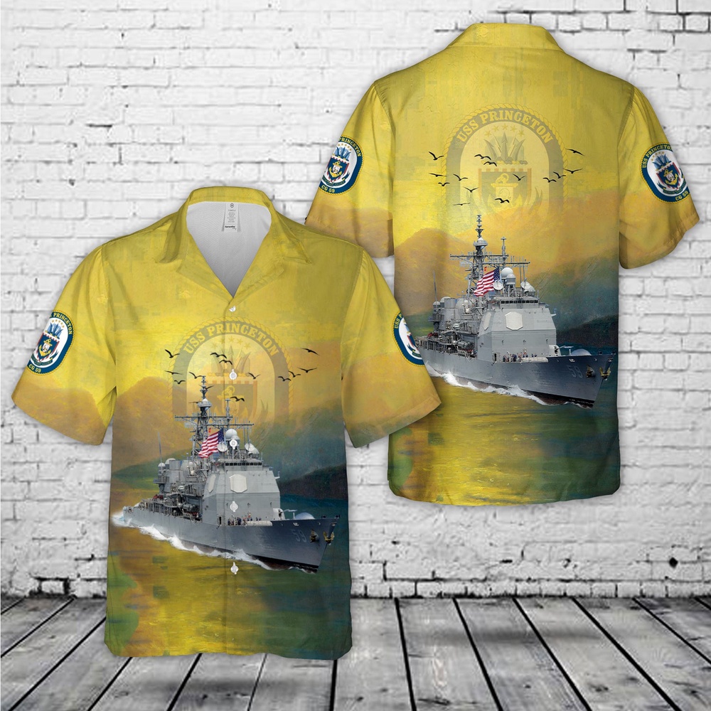 Us Navy Hawaiian Shirt US Navy USS Princeton CG 59 Ticonderoga class guided missile cruiser Hawaiian Shirt Military Hawaiian Shirt 1 gqsc9m.jpg