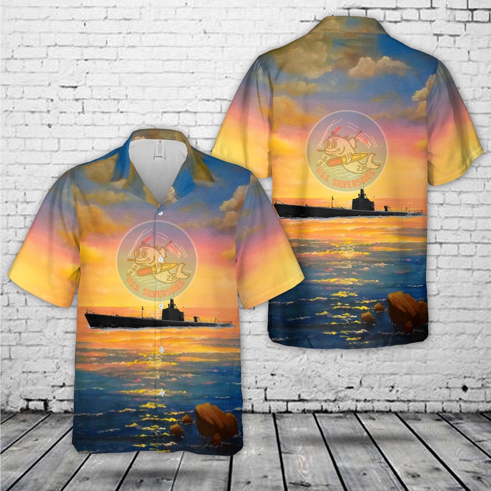 Us Navy Hawaiian Shirt US Navy USS Silversides SS 236 Gato class submarine In WWII Hawaiian Shirt Military Hawaiian Shirt 1 jcnhpz.jpg
