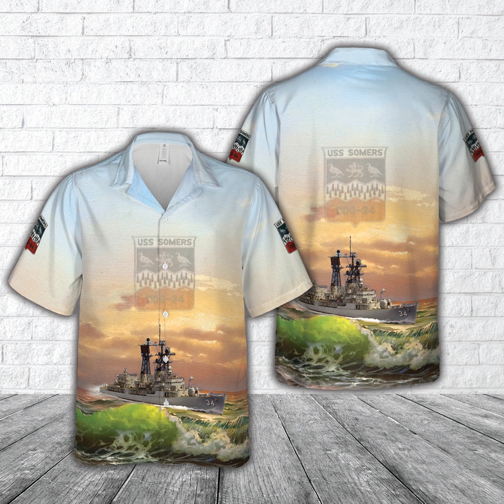 Us Navy Hawaiian Shirt US Navy USS Somers DDG 34 ex DD 947 Hawaiian Shirt Military Hawaiian Shirt 1 aphppg.jpg