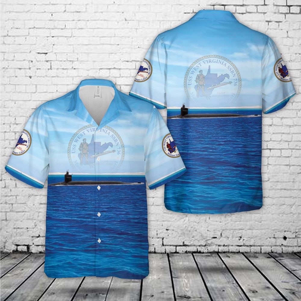 Us Navy Hawaiian Shirt US Navy USS West Virginia SSBN 736 Ballistic Missile Submarine Hawaiian Shirt Military Hawaiian Shirt 1 lkzsxu.jpg