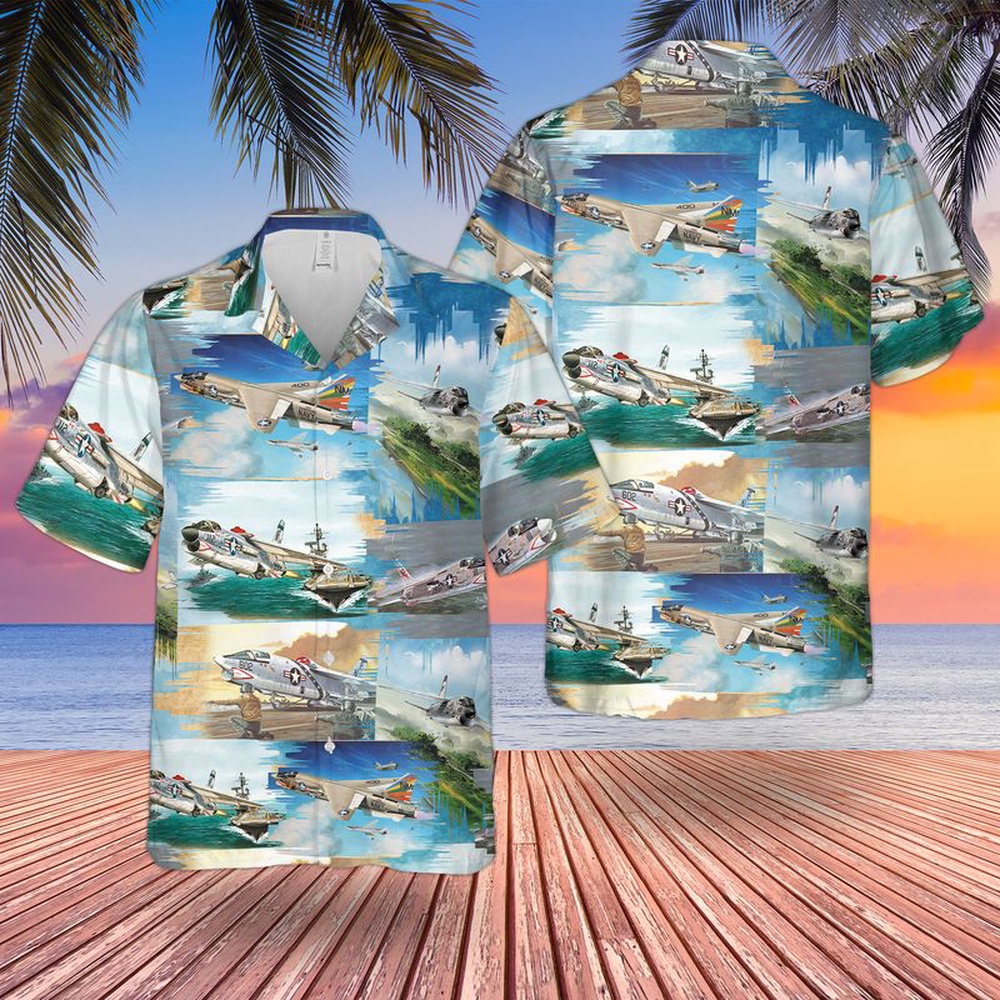Us Navy Hawaiian Shirt US Navy Vought F 8 Crusader Hawaiian Shirt Military Hawaiian Shirt 1 qgro4z.jpg
