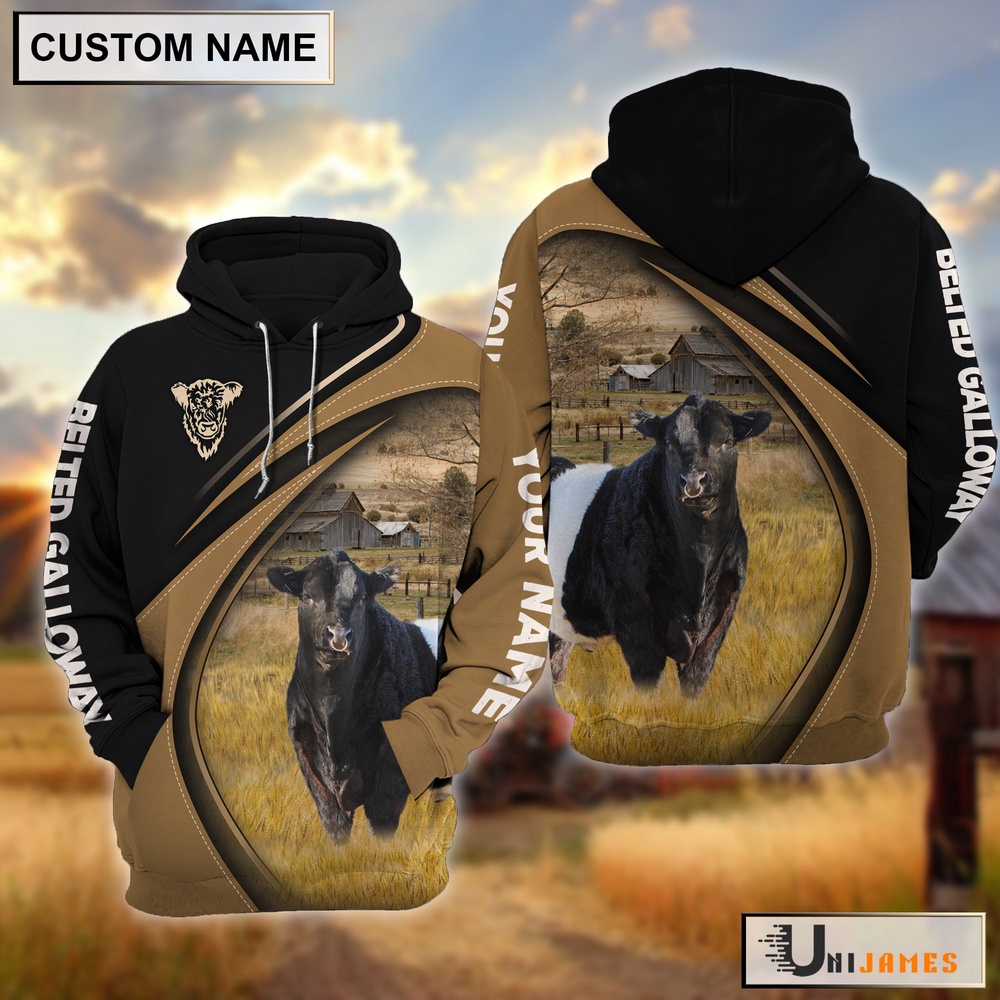 Belted Galloway Farming Life Personalized Name 3D Hoodie Farm Hoodie Farmher Shirt 1 ckzthp.jpg