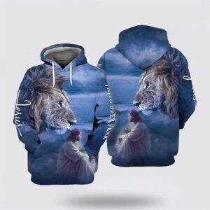 Blue Jesus Lion Face All Over…
