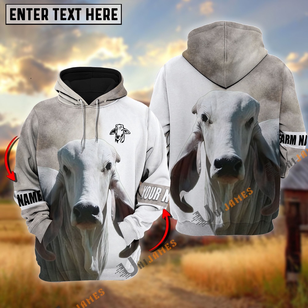 Brahman Cattle And White Personalized Name Shirt Farm Hoodie Farmher Shirt 1 gnhds8.jpg Brahman Cattle And White Personalized Name Shirt Farm Hoodie Farmher Shirt 1 gnhds8.jpg