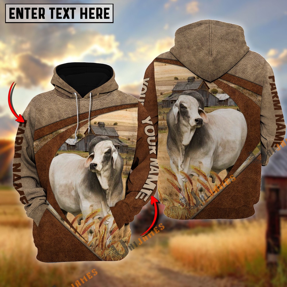 Brahman Personalized Name Farm Name 3D Mix Leather Pattern Hoodie Farm Hoodie Farmher Shirt 1 axrl15.jpg Brahman Personalized Name Farm Name 3D Mix Leather Pattern Hoodie Farm Hoodie Farmher Shirt 1 axrl15.jpg