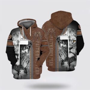 Brown Jesus Lion Faith Over Fear…