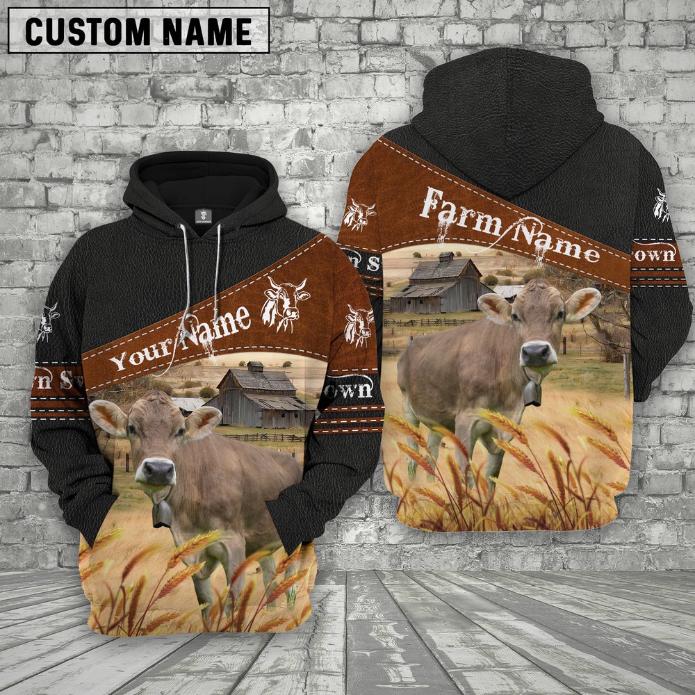 Brown Swiss On Farm Custom Name Printed 3D Black Hoodie Farm Hoodie Farmher Shirt 1 quee8s.jpg Brown Swiss On Farm Custom Name Printed 3D Black Hoodie Farm Hoodie Farmher Shirt 1 quee8s.jpg