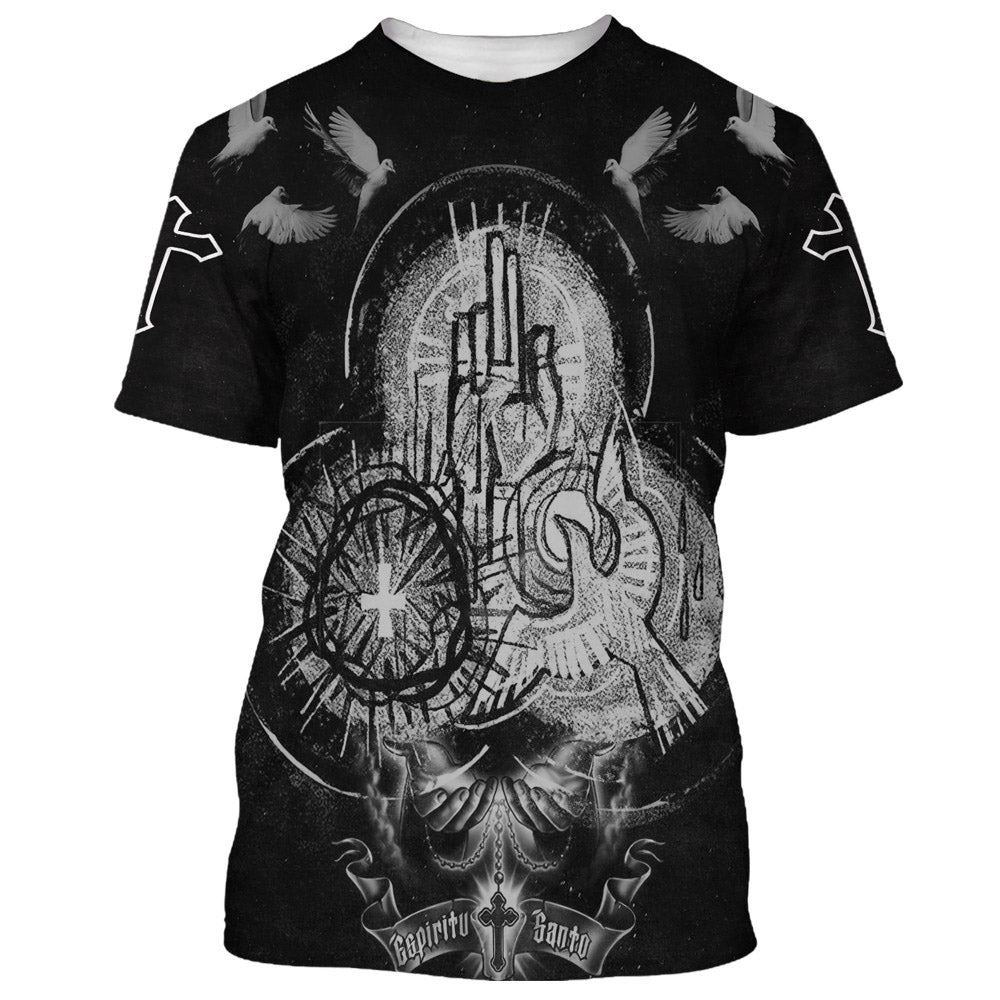 Cross With Rose 3D T Shirt Christian T Shirt Jesus Tshirt Designs Jesus Christ Shirt 1 krilul.jpg