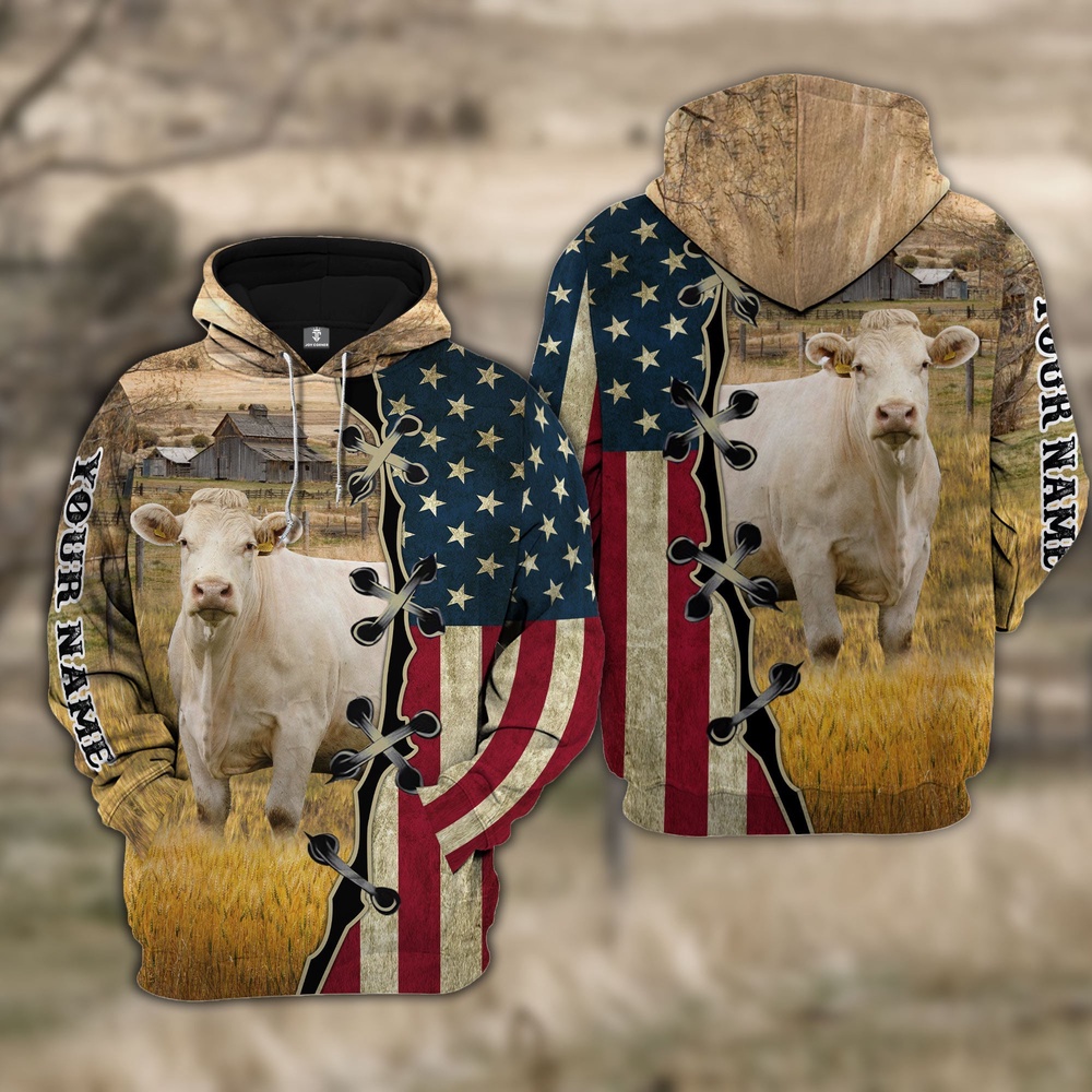 Custom Name Charolais Cattle American Flag 3D Shirt Farm Hoodie Farmher Shirt 1 idyss3.jpg Custom Name Charolais Cattle American Flag 3D Shirt Farm Hoodie Farmher Shirt 1 idyss3.jpg