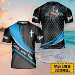 Custom Name Faith Over Fear Jesus…