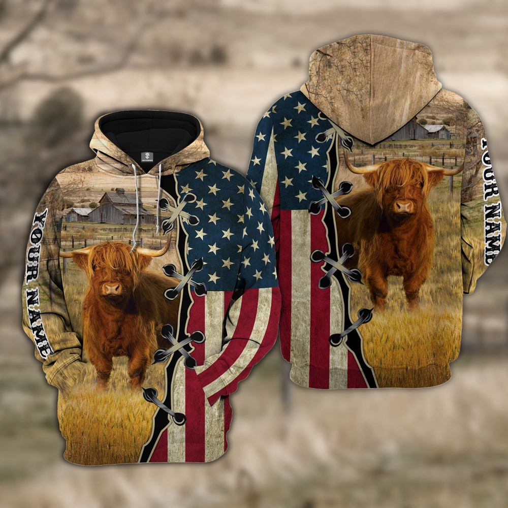 Custom Name Highland Cattle American Flag 3D Shirt Farm Hoodie Farmher Shirt 1 dzoa7l.jpg Custom Name Highland Cattle American Flag 3D Shirt Farm Hoodie Farmher Shirt 1 dzoa7l.jpg