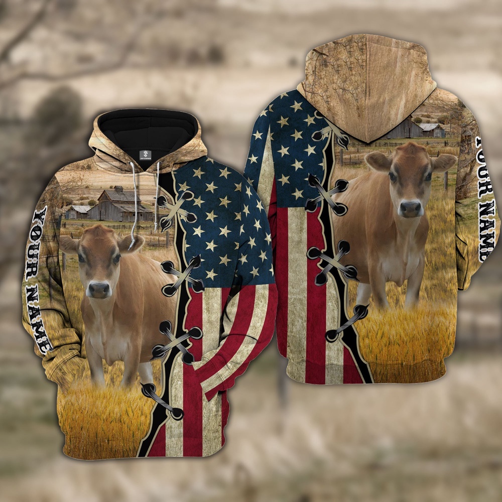 Custom Name Jersey Cattle American Flag 3D Shirt Farm Hoodie Farmher Shirt 1 tc5dqf.jpg