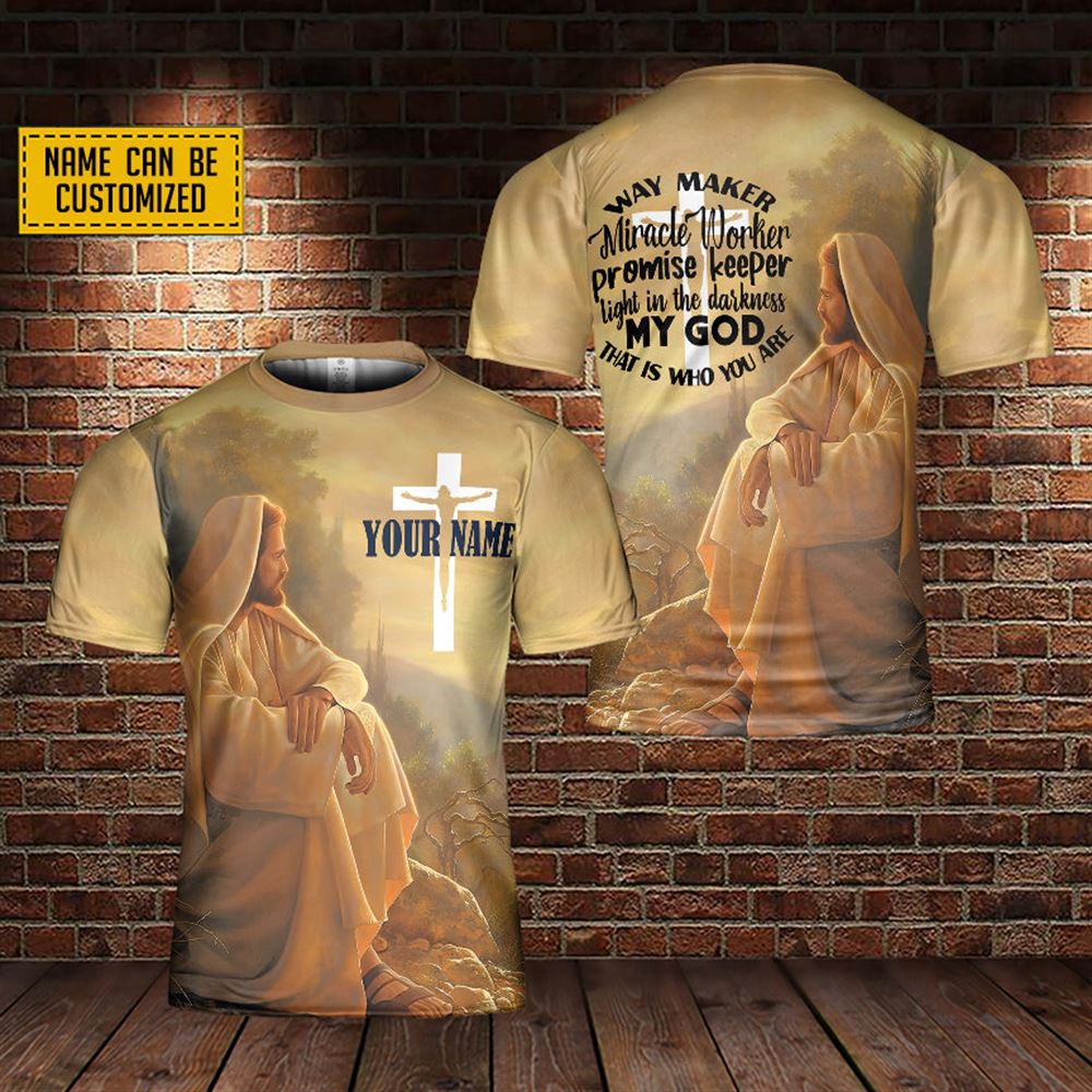 Custom Name Jesus Christ Way Maker Miracle Worker 1 3D T Shirt Christian T Shirt Jesus Tshirt Designs Jesus Christ Shirt 1 q5hiar.jpg
