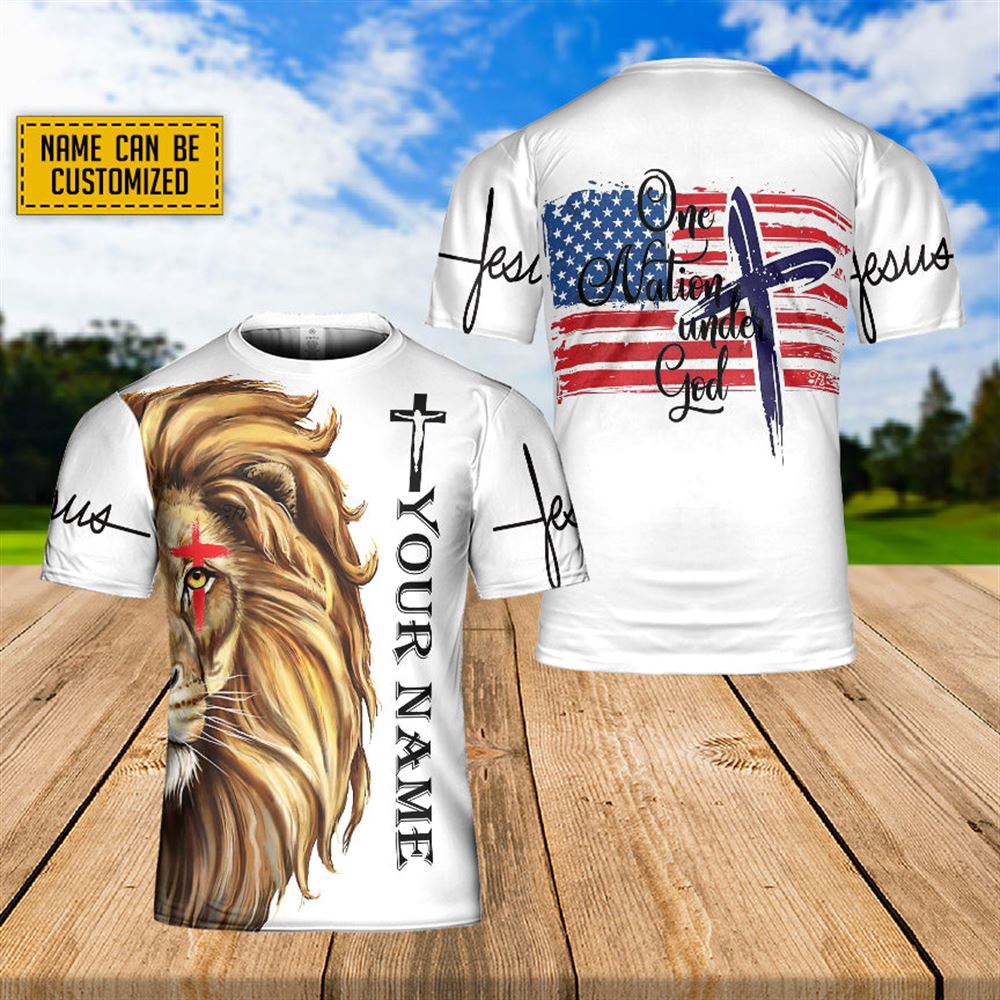 Custom Name Lion Jesus One Nation Under God 3D T Shirt Christian T Shirt Jesus Tshirt Designs Jesus Christ Shirt 1 g9ubnm.jpg Custom Name Lion Jesus One Nation Under God 3D T Shirt Christian T Shirt Jesus Tshirt Designs Jesus Christ Shirt 1 g9ubnm.jpg