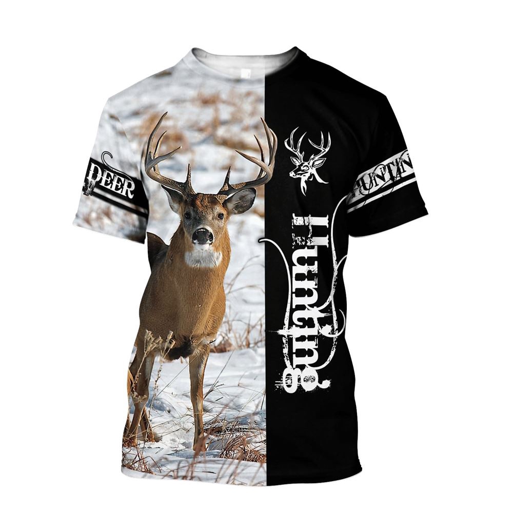 Deer Hunting For Hunter Jesus Unisex 3D T Shirt Christian T Shirt Jesus Tshirt Designs Jesus Christ Shirt 1 i16ojq.jpg