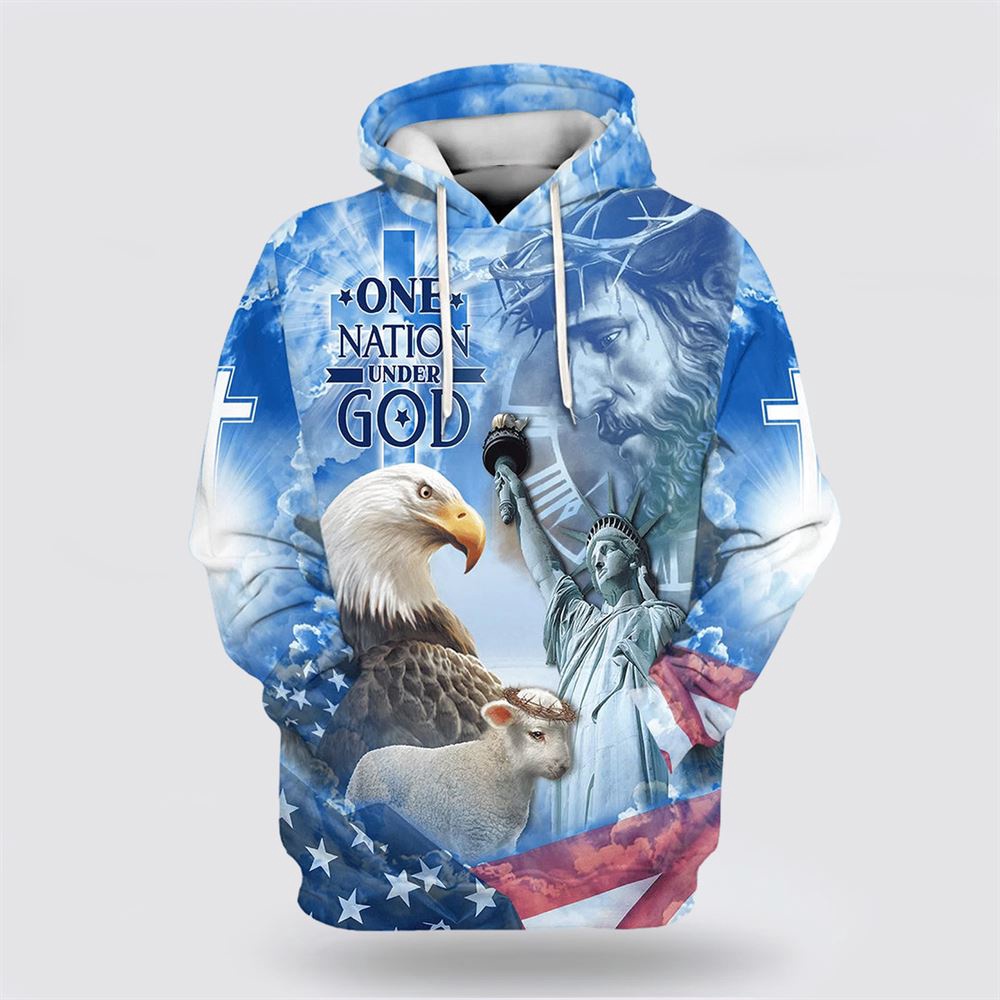 Eagle Jesus America And Lamb One Nation Under God Hoodies Jesus 3D Hoodie Christian Hoodie Bible Hoodies Scripture Hoodies 1 v5q8vt.jpg