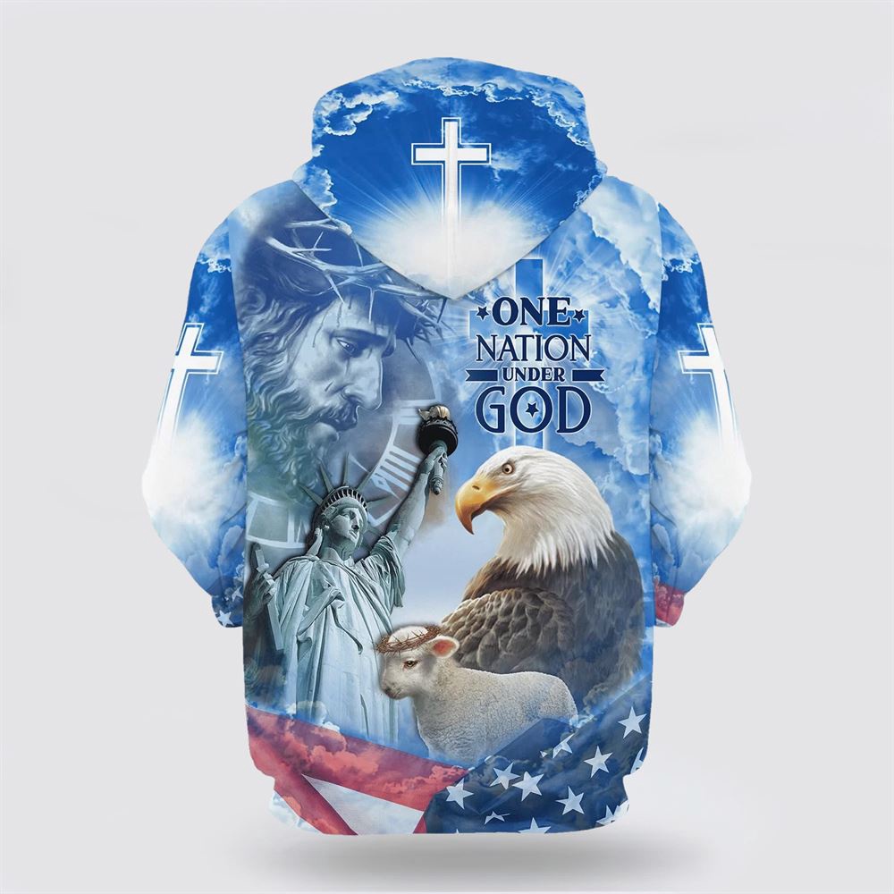 Eagle Jesus America And Lamb One Nation Under God Hoodies Jesus 3D Hoodie Christian Hoodie Bible Hoodies Scripture Hoodies 2 x9dctu.jpg