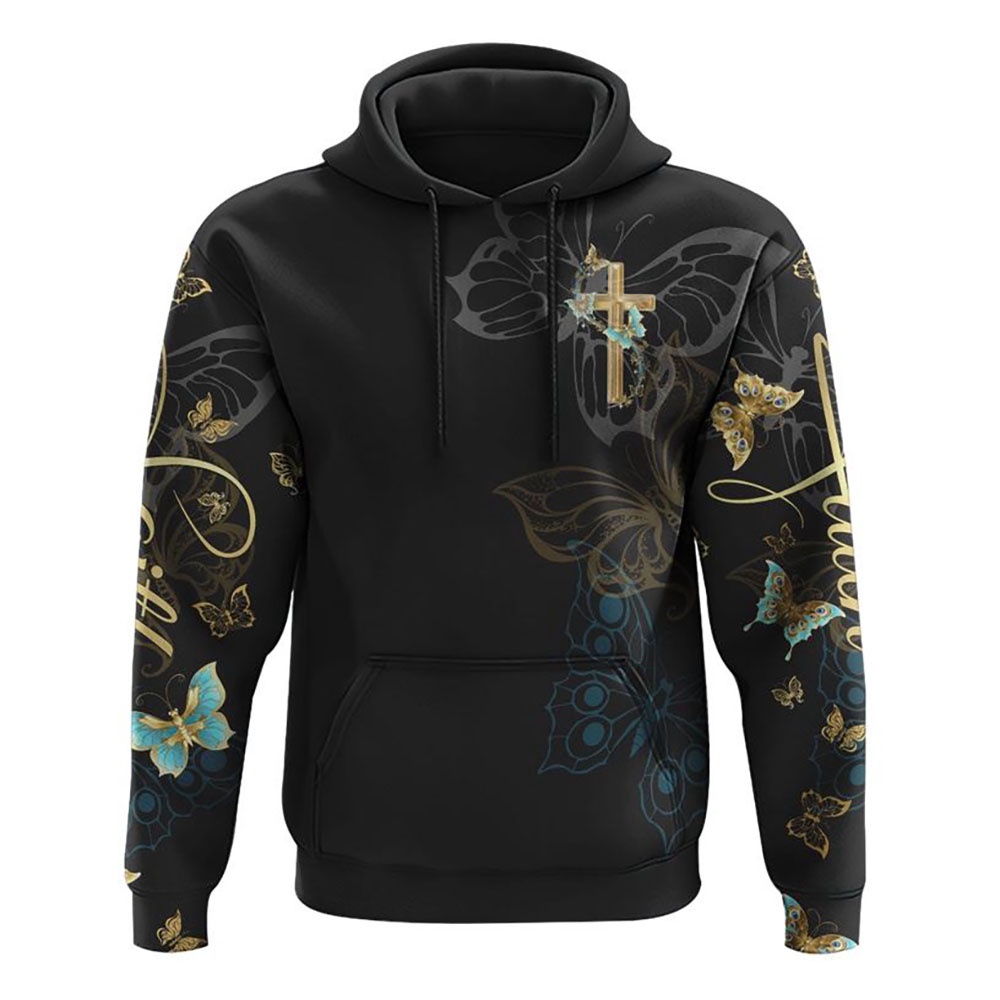 Faith Gold Cross Butterfly Hoodie Christian Hoodie Bible Hoodies Religious Hoodies 1 wv6chb.jpg Faith Gold Cross Butterfly Hoodie Christian Hoodie Bible Hoodies Religious Hoodies 1 wv6chb.jpg