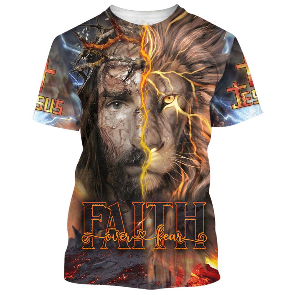Faith Jesus And Lion 3D T Shirt Christian T Shirt Jesus Tshirt Designs Jesus Christ Shirt 1 bbzzuc.jpg