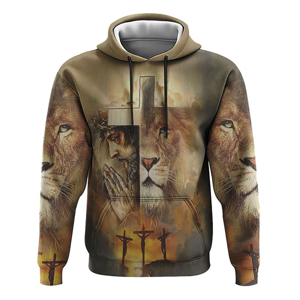 Faith Lion Jesus Cross Hoodie Christian Hoodie Bible Hoodies Religious Hoodies 1 xnxwla.jpg
