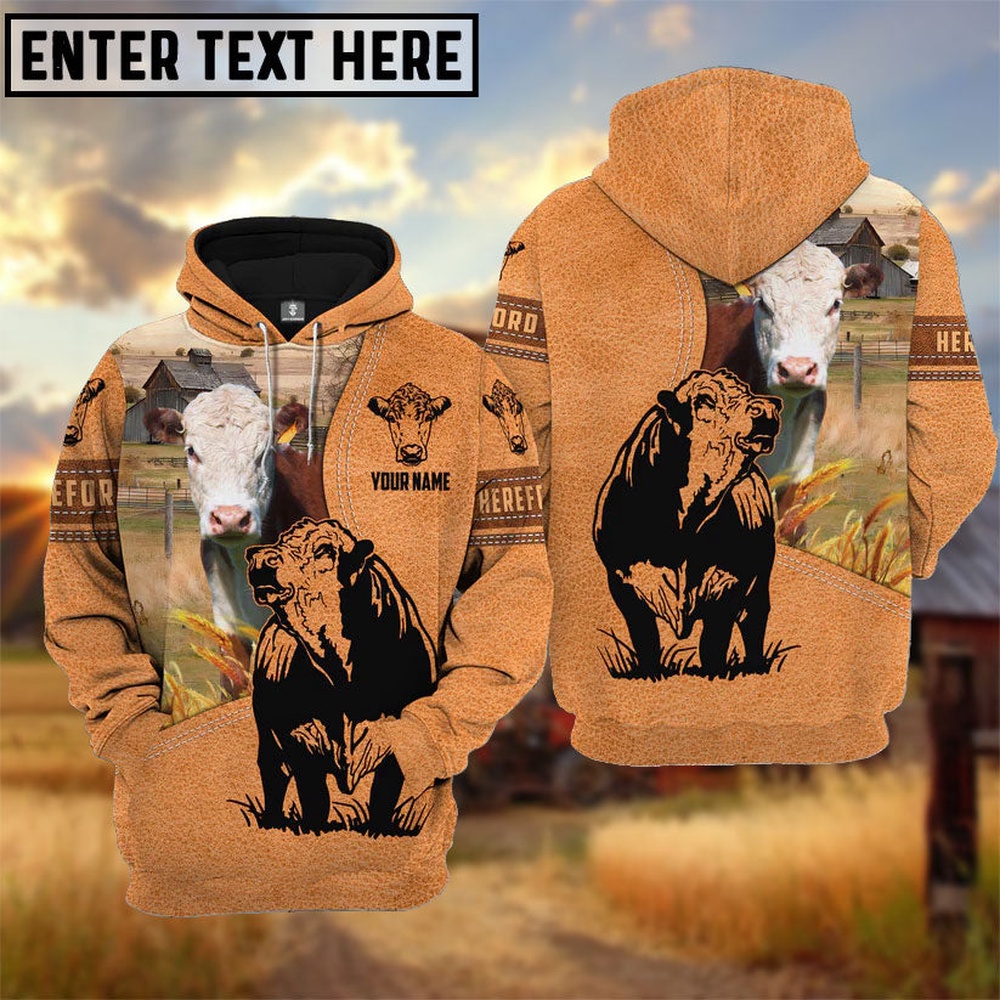 Farm Personalized Name Hereford Light Brown Pattern 3D Hoodie Farm Hoodie Farmher Shirt 1 kxmrih.jpg Farm Personalized Name Hereford Light Brown Pattern 3D Hoodie Farm Hoodie Farmher Shirt 1 kxmrih.jpg