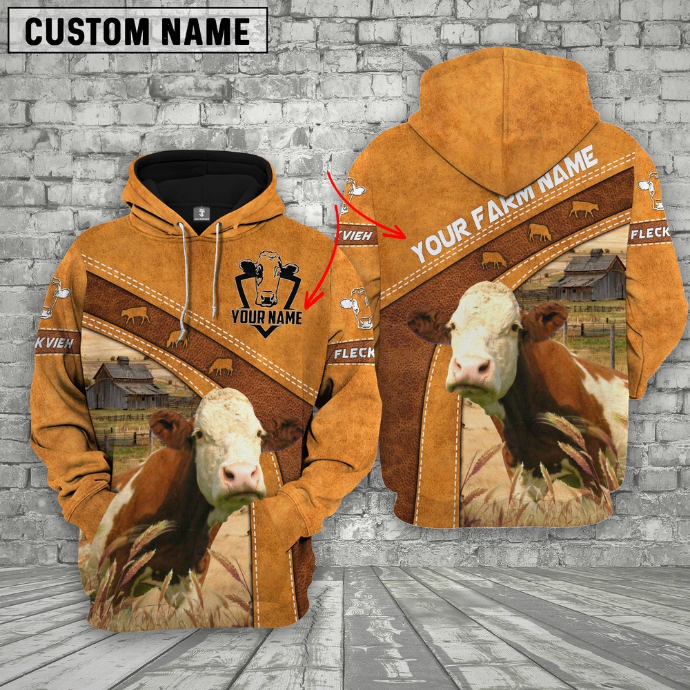 Fleckvieh 3D Customized Name Farm Name Hoodie Farm Hoodie Farmher Shirt 1 zfaf8t.jpg