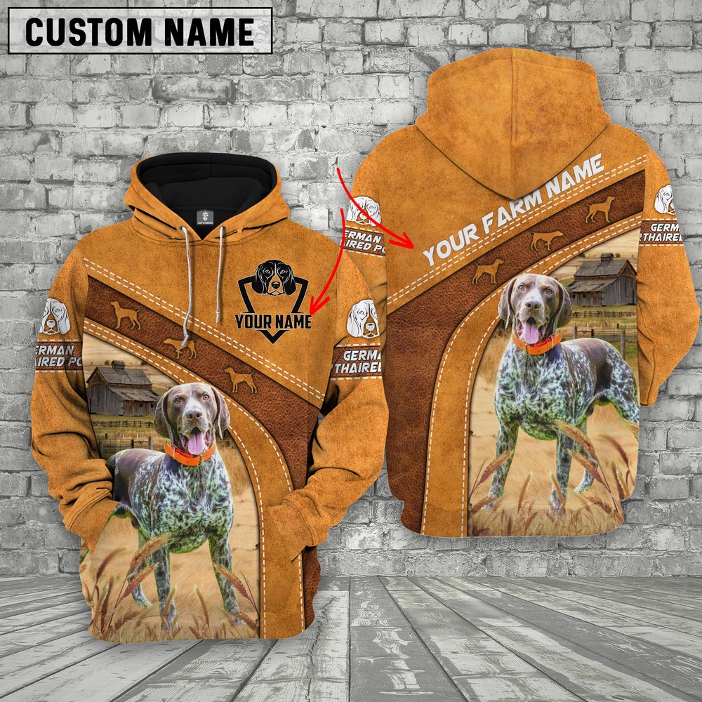 German Shorthaired Pointer Custom Name Printed 3D Hoodie Farm Hoodie Farmher Shirt 1 d8czev.jpg