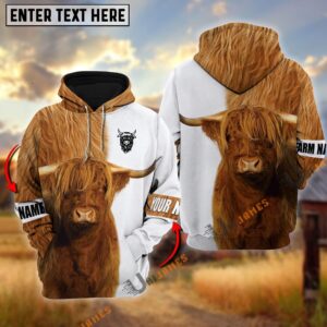 Highland Cattle And White Personalized Name…