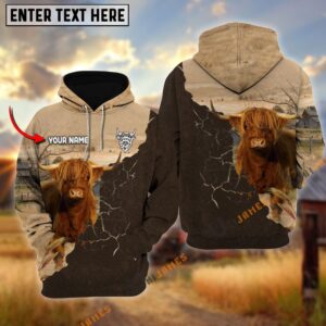 Highland Farm Land Personalized Name Hoodie,…
