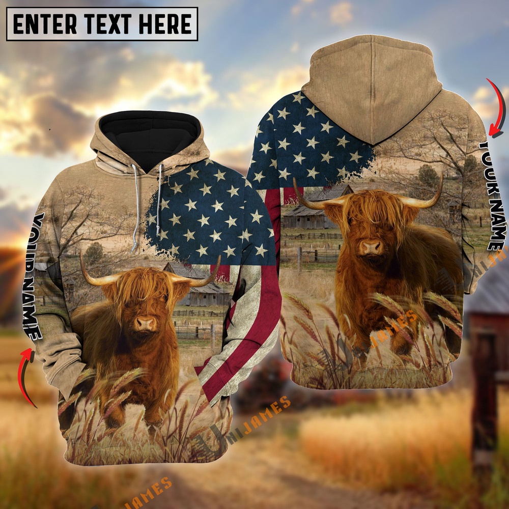 Highland US Flag Customized Name 3D Hoodie Farm Hoodie Farmher Shirt 1 shf87n.jpg Highland US Flag Customized Name 3D Hoodie Farm Hoodie Farmher Shirt 1 shf87n.jpg
