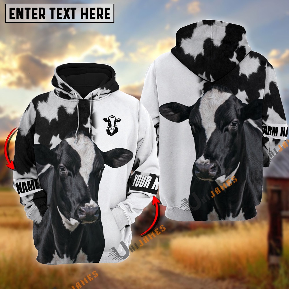 Holstein Cattle And White Personalized Name Shirt Farm Hoodie Farmher Shirt 1 b2sfls.jpg Holstein Cattle And White Personalized Name Shirt Farm Hoodie Farmher Shirt 1 b2sfls.jpg