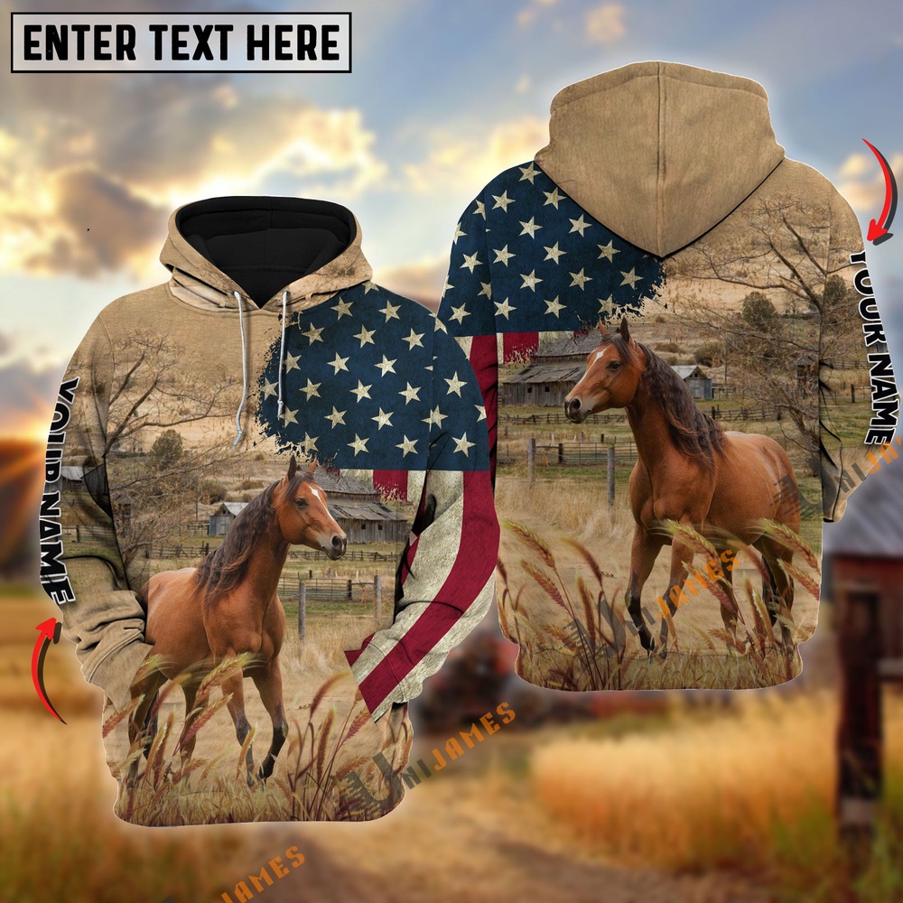 Horse US Flag Customized Name 3D Hoodie Farm Hoodie Farmher Shirt 1 ckuivv.jpg