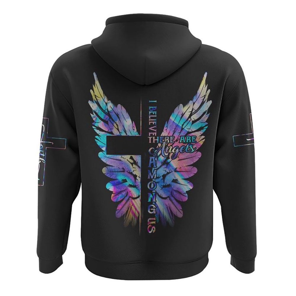 I Believe There Are Angels Among Us Wings Cross Hoodie Christian Hoodie Bible Hoodies Religious Hoodies 2 lkd8p1.jpg