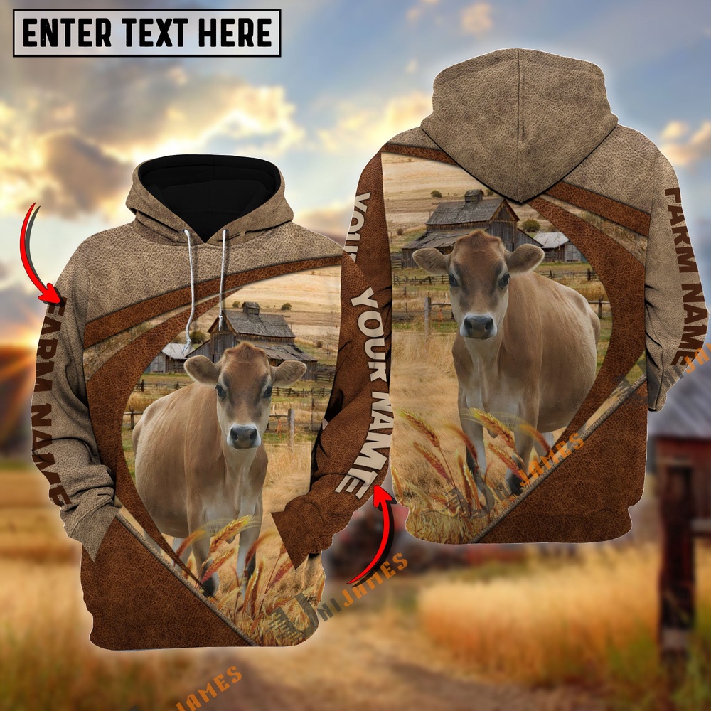 Jersey Personalized Name Farm Name 3D Mix Leather Pattern Hoodie Farm Hoodie Farmher Shirt 1 s5h5he.jpg