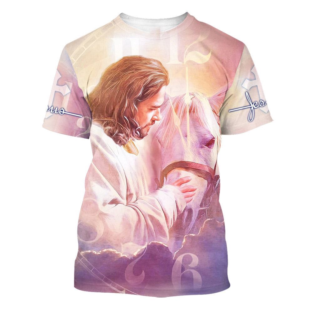 Jesus And Horse 3D T Shirt Christian T Shirt Jesus Tshirt Designs Jesus Christ Shirt 1 x6x1ix.jpg
