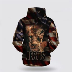 Jesus And Lion 3D Hoodie, Christian…