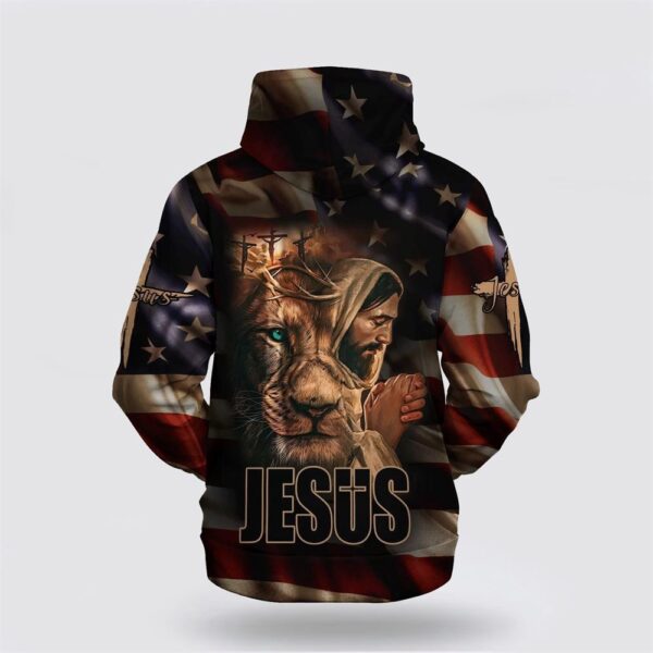 Jesus And Lion 3D Hoodie, Christian Hoodie, Bible Hoodies, Scripture Hoodies