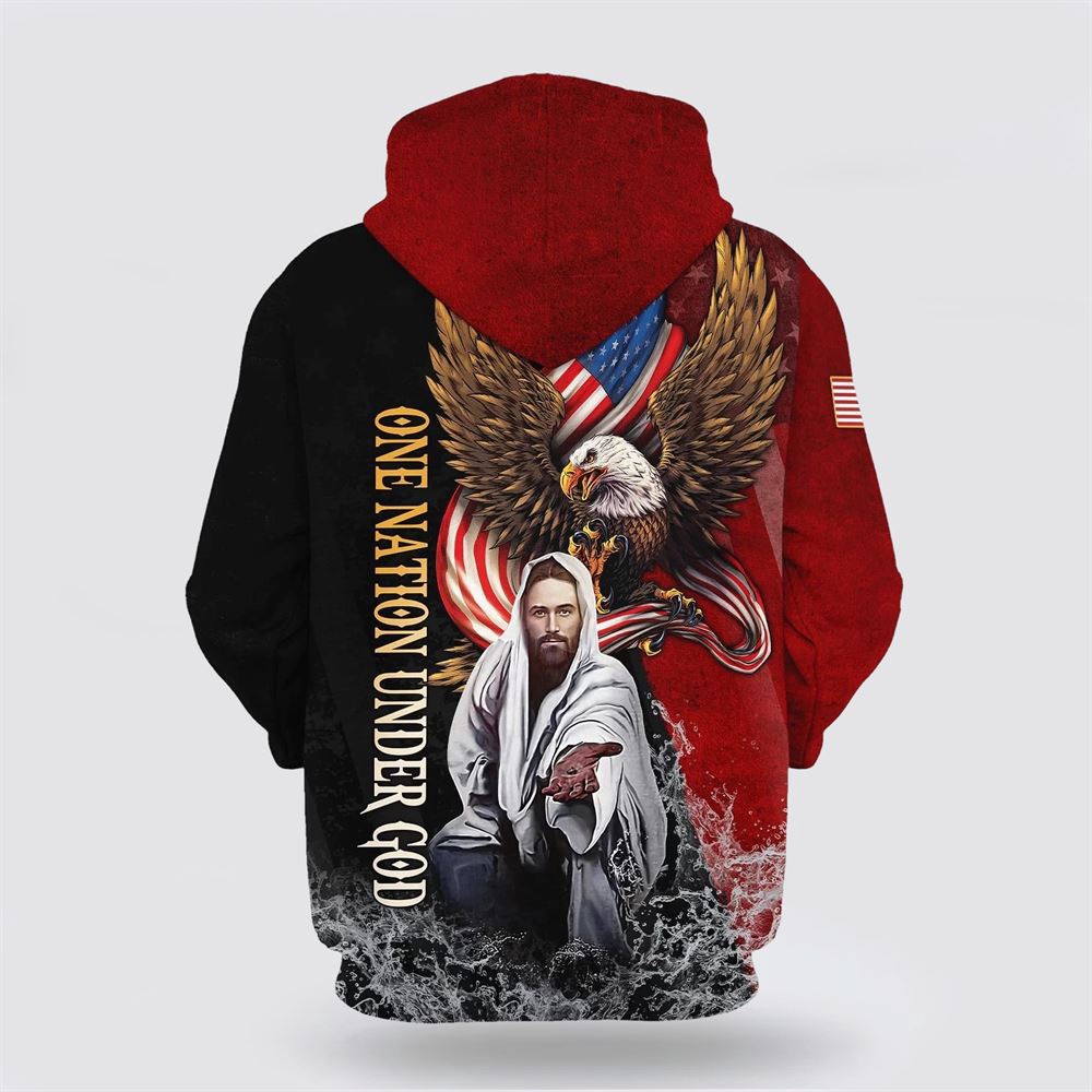 Jesus And The Christ Angel One Nation Under God 3D Hoodie Christian Hoodie Bible Hoodies Scripture Hoodies 2 sczqnz.jpg
