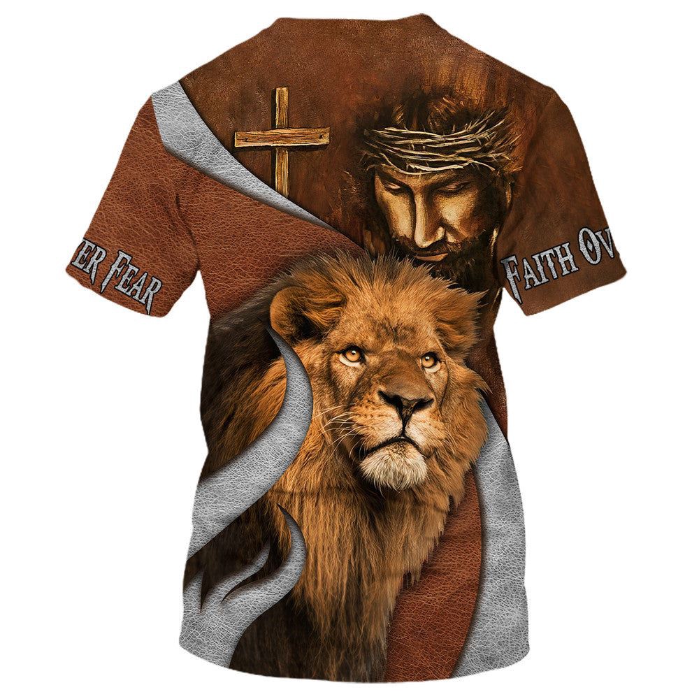 Jesus And The Lion Of Judahs 3D T Shirt Christian T Shirt Jesus Tshirt Designs Jesus Christ Shirt 2 fojndn.jpg