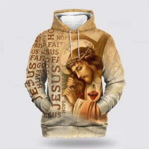Jesus Hope Faith Love 3D Hoodie,…