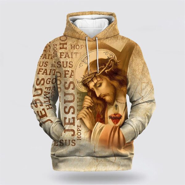Jesus Hope Faith Love 3D Hoodie, Christian Hoodie, Bible Hoodies, Scripture Hoodies
