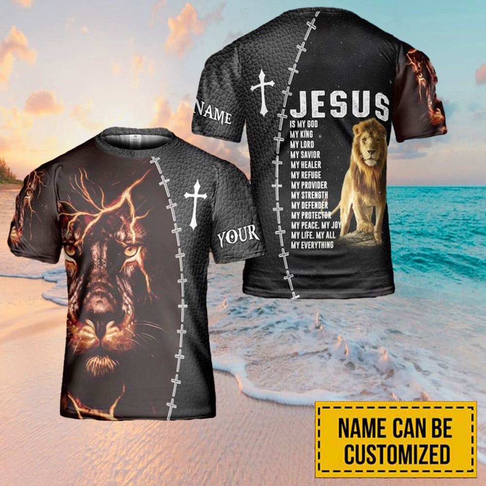 Jesus Is My God Jesus Is My King Custom Name 3D T Shirt Christian T Shirt Jesus Tshirt Designs Jesus Christ Shirt 1 x16npj.jpg