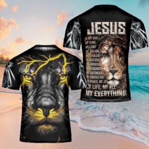 Jesus Is My God Lion Lighting 3D T Shirt Christian T Shirt Jesus Tshirt Designs Jesus Christ Shirt 1 gyzy55.jpg