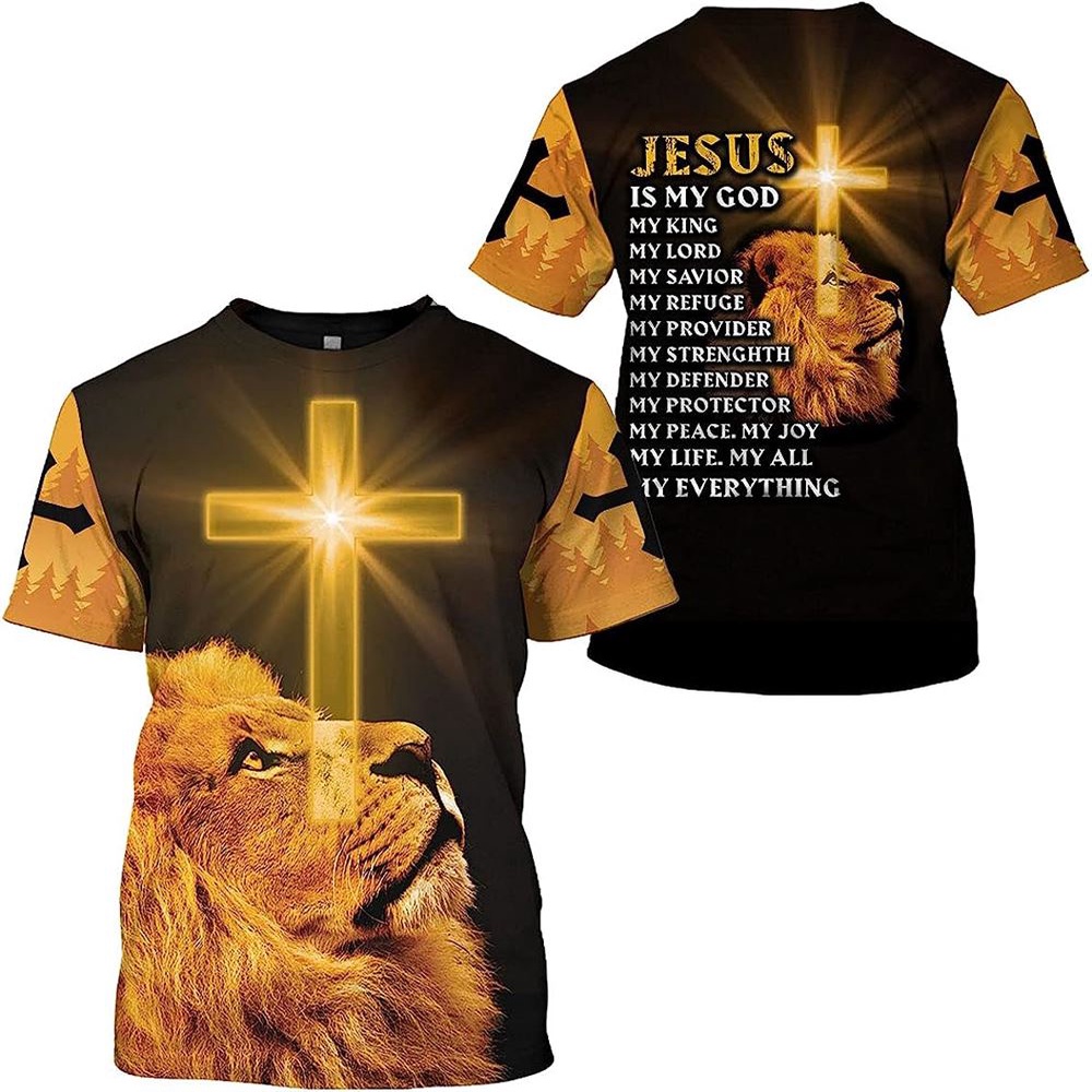 Jesus Is My God My King Lion Cross 3D T Shirt Christian T Shirt Jesus Tshirt Designs Jesus Christ Shirt 1 jto8ml.jpg Jesus Is My God My King Lion Cross 3D T Shirt Christian T Shirt Jesus Tshirt Designs Jesus Christ Shirt 1 jto8ml.jpg