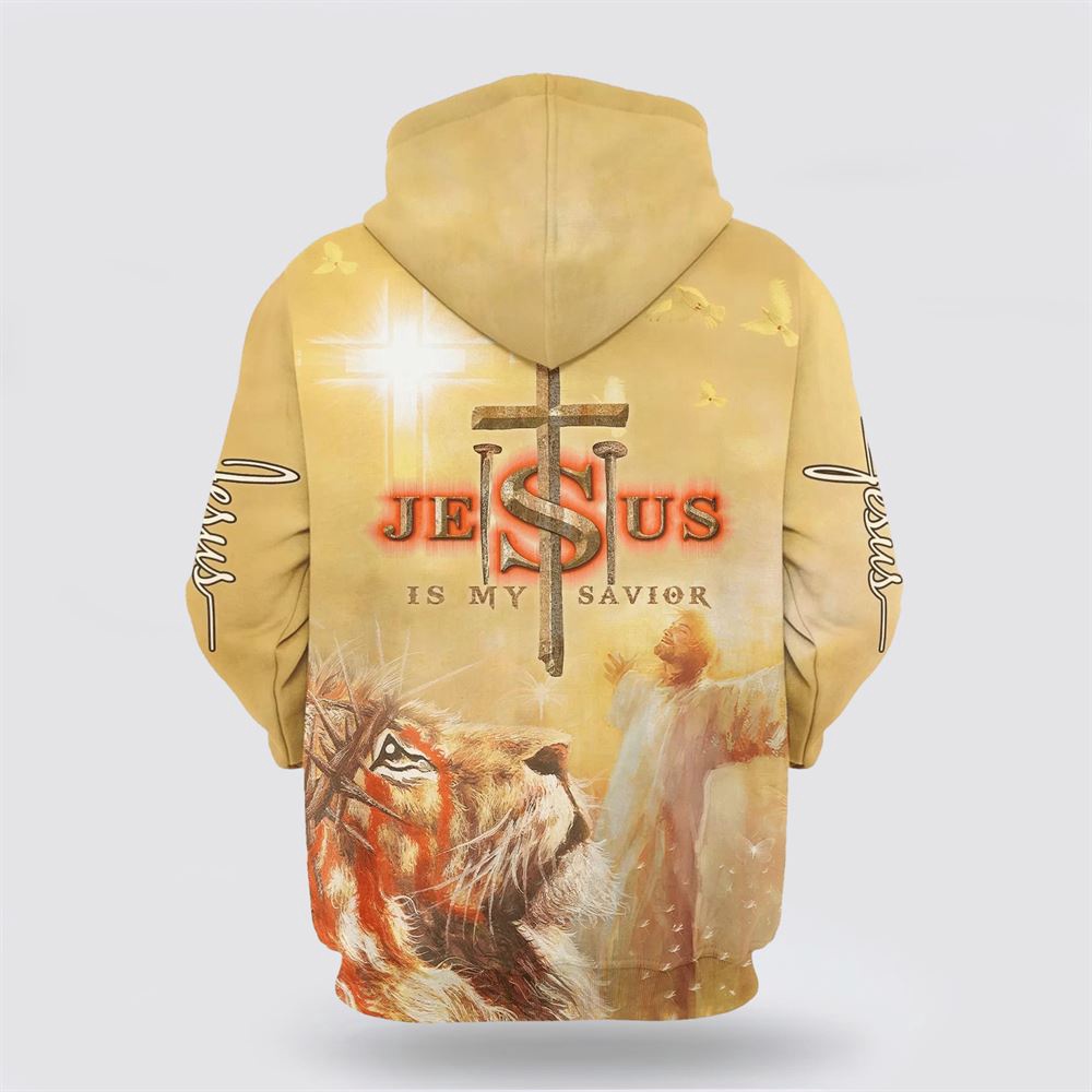 Jesus Is My Savior Jesus And Lion 3D Hoodie Christian Hoodie Bible Hoodies Scripture Hoodies 2 yixo9q.jpg
