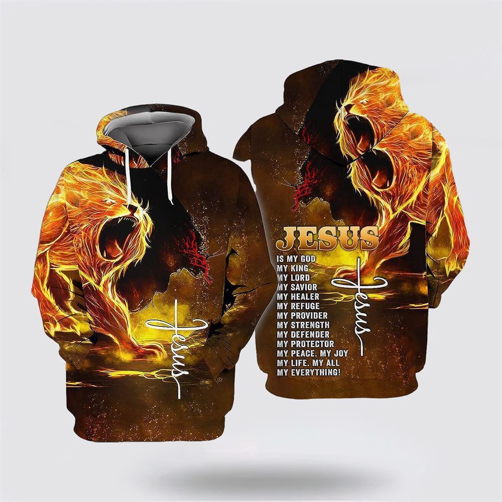 Jesus Lion Is My God My King All Over Print Hoodie Shirt Christian Hoodie Bible Hoodies Scripture Hoodies 1 ckmqv3.jpg