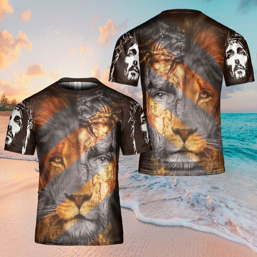 Jesus Lion Jesus 3D T Shirt Christian T Shirt Jesus Tshirt Designs Jesus Christ Shirt 1 xplocm.jpg